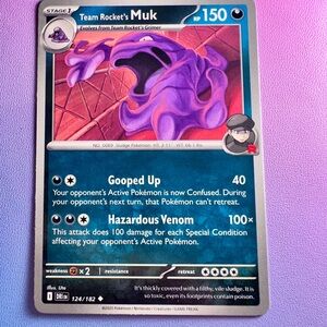 team rocket’s muk - 124/182 (uncommon) — pokemon: destined rivals